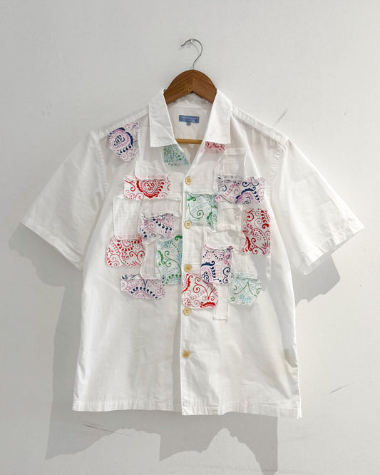 2003 Patchwork Paisley White Shirt (~M~)