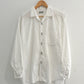 1990 White / Black Metal Ring Closure Contrast Stitch Shirt (~L~)