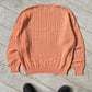 80s Orange / Peach Cable Knit Front Jumper  (~L~)